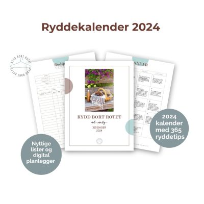 Ryddekalender 2024 - Steg for steg til en ryddigere hverdag